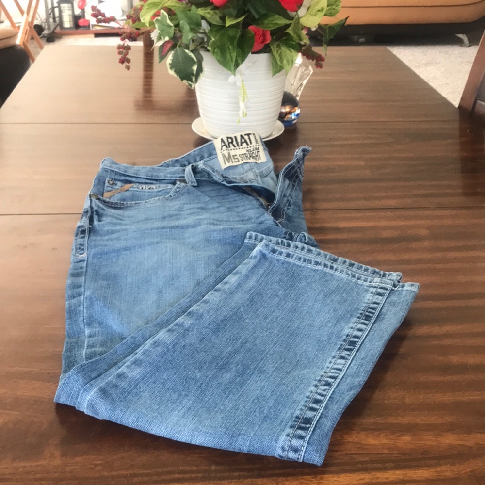 ARIAT DENIM SLIM STRAIGHT JEANS pants